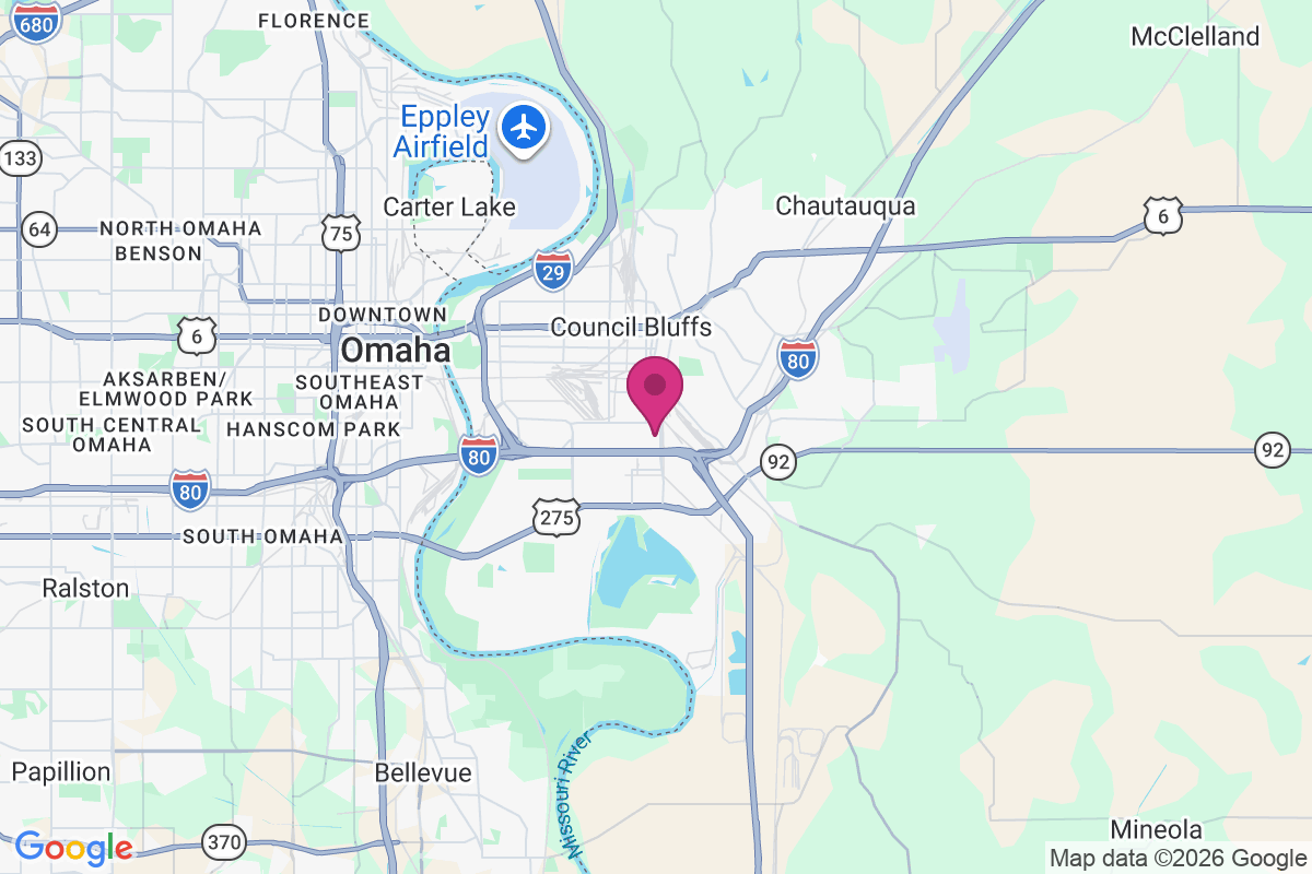 Carte de Council Bluffs