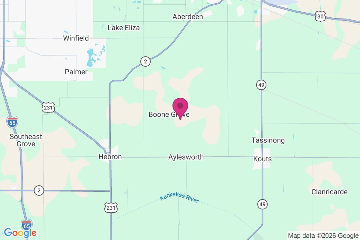 Carte de Boone Grove