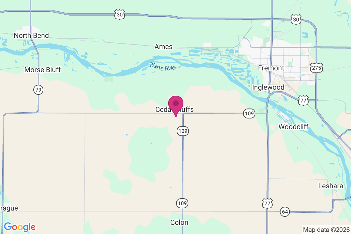 Carte de Cedar Bluffs