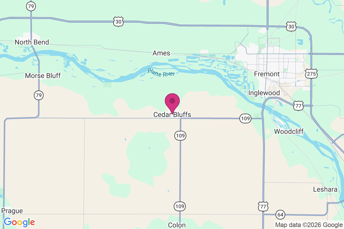 Carte de Cedar Bluffs