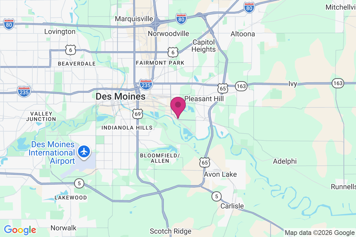 Carte de East Des Moines