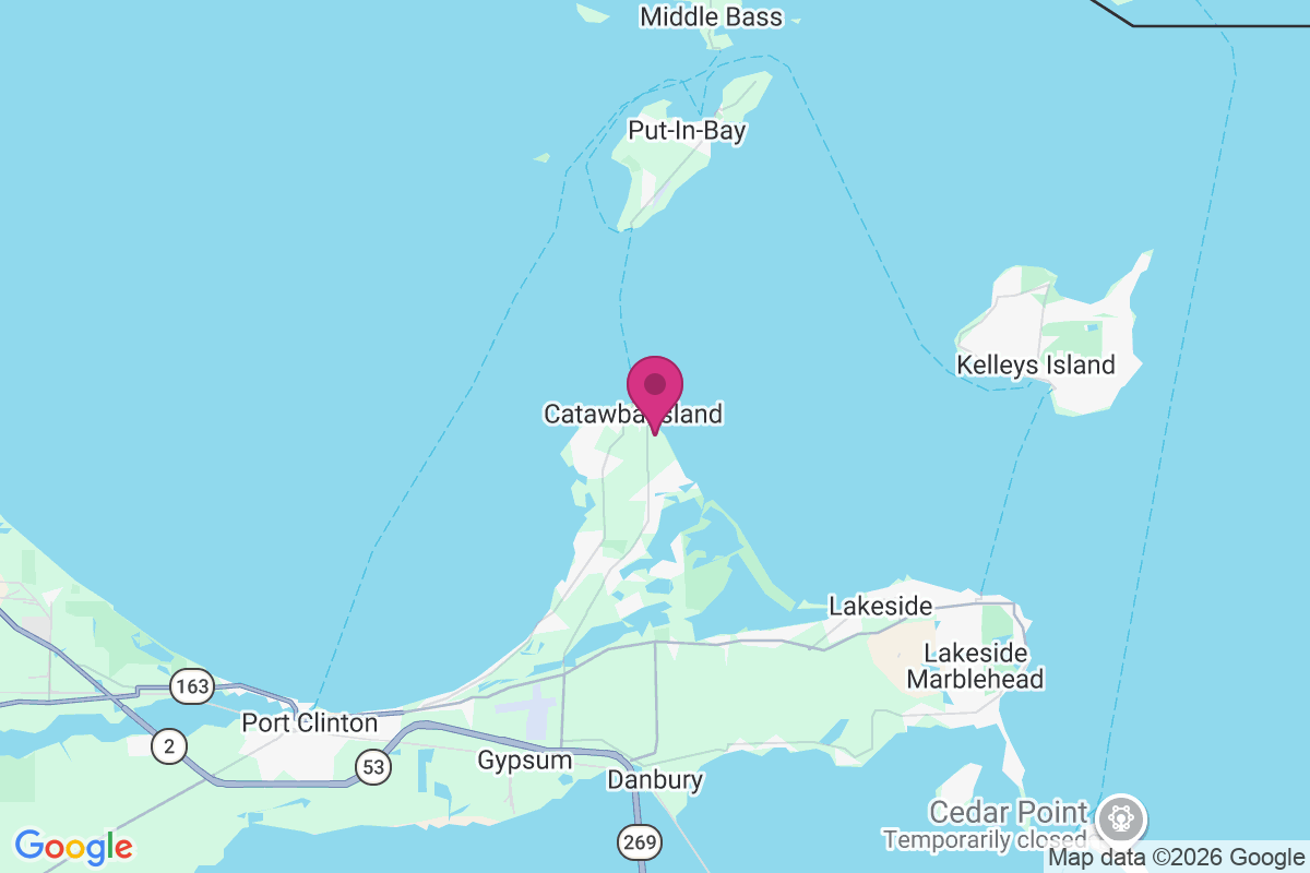 Carte de Catawba Island