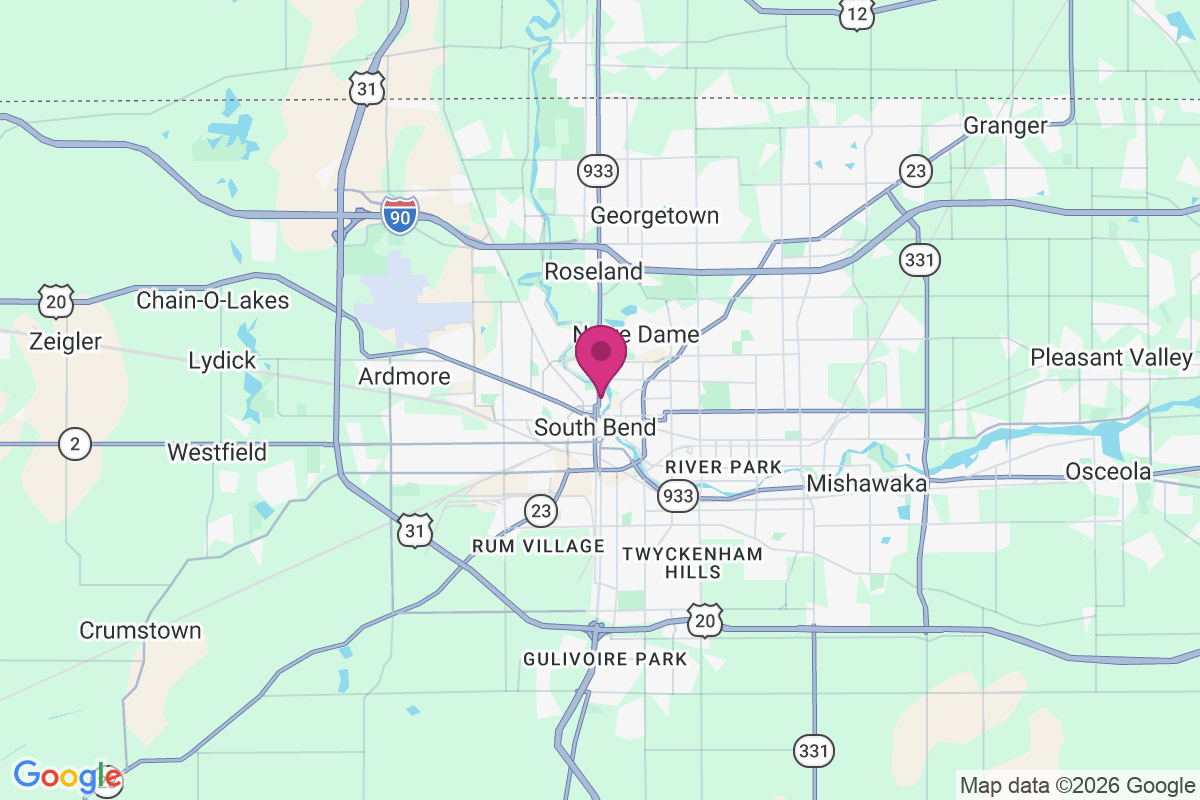 Carte de South Bend