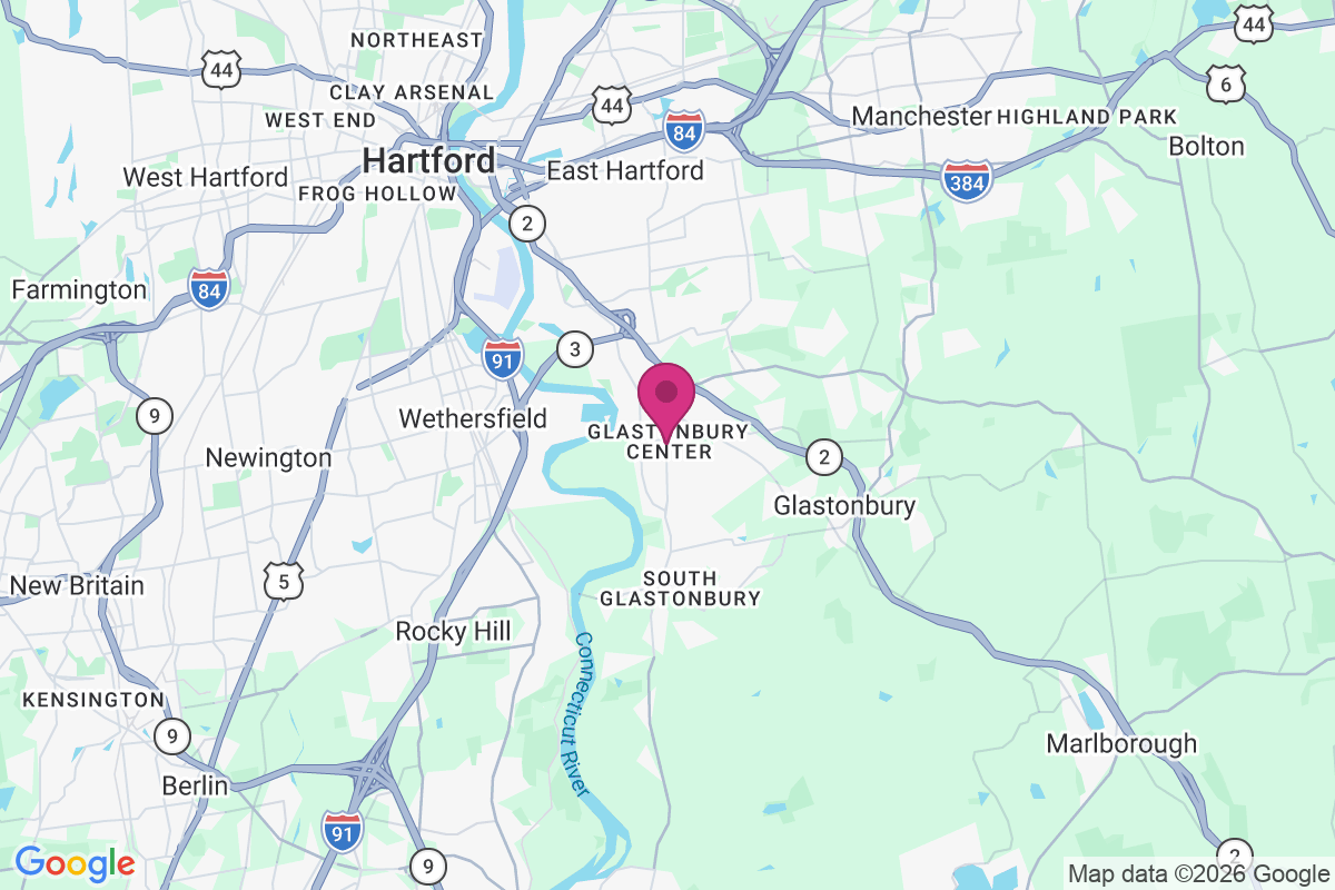 Carte de Glastonbury Center