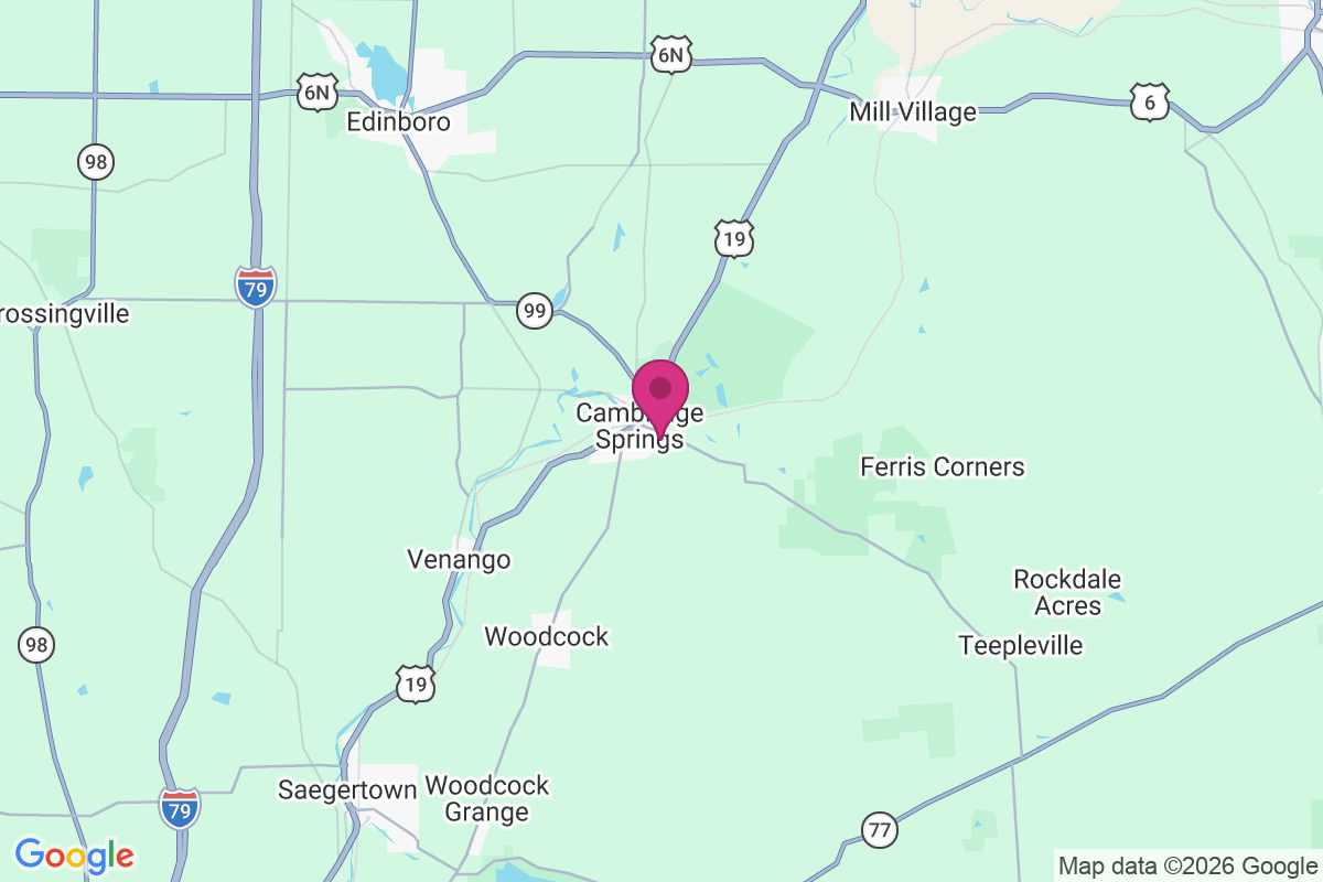 Carte de Cambridge Springs