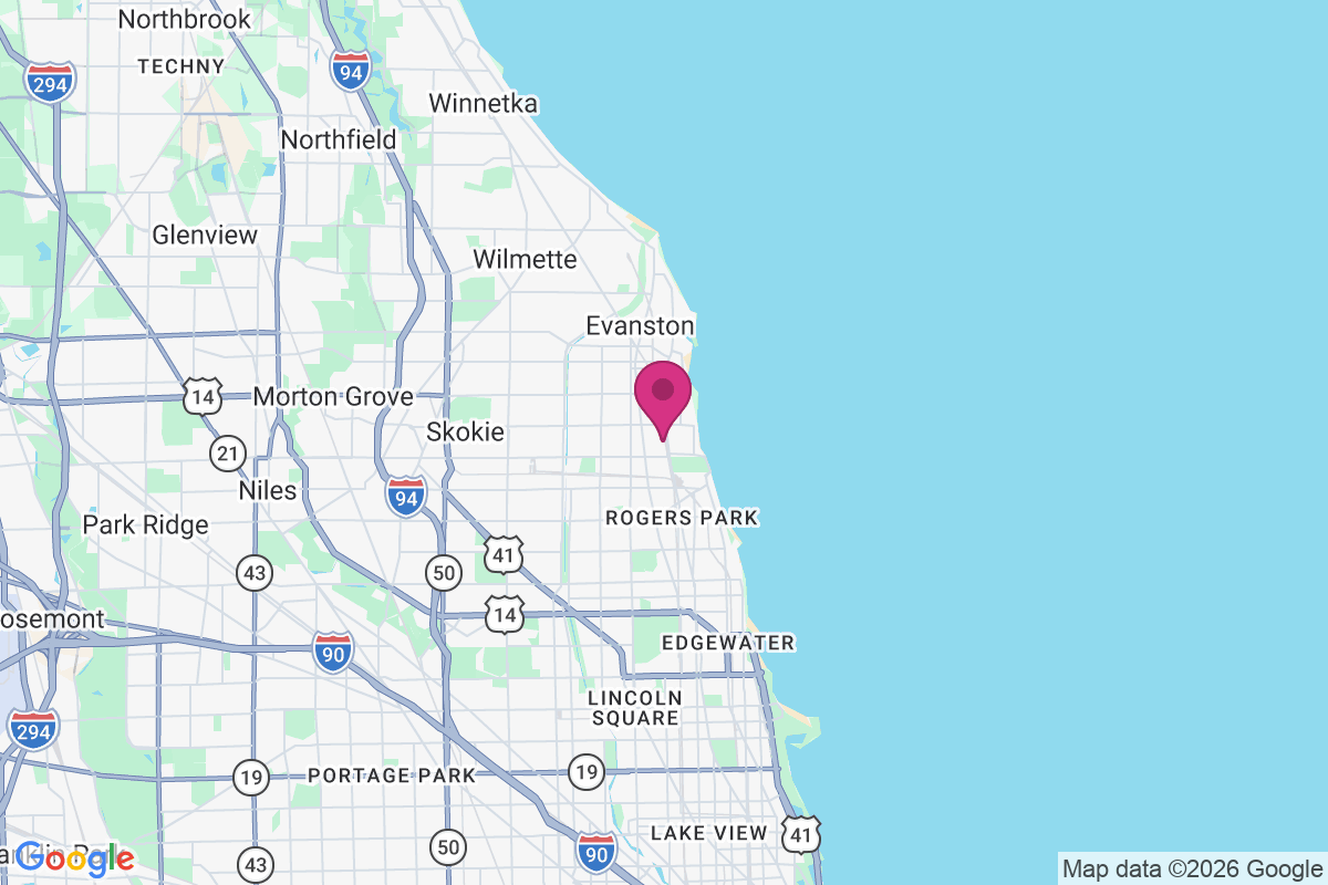 Carte de South Evanston