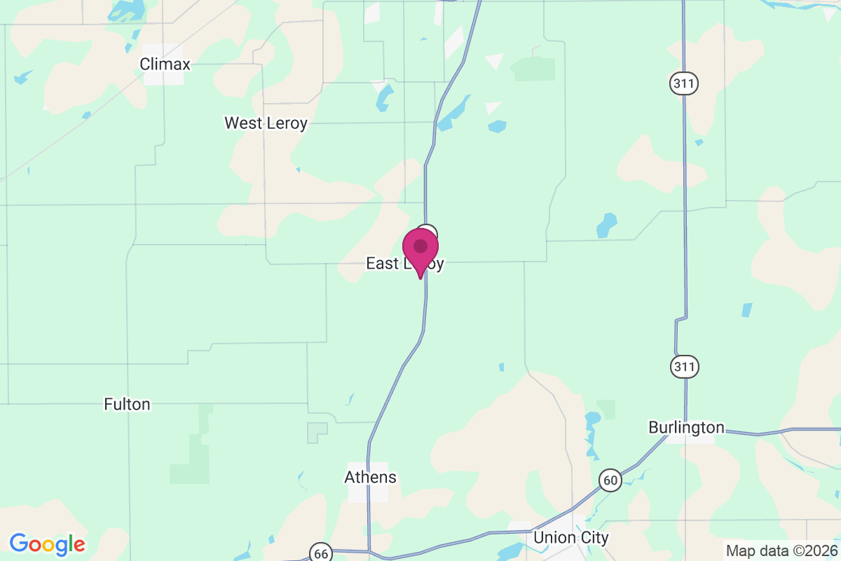 Carte de East Leroy
