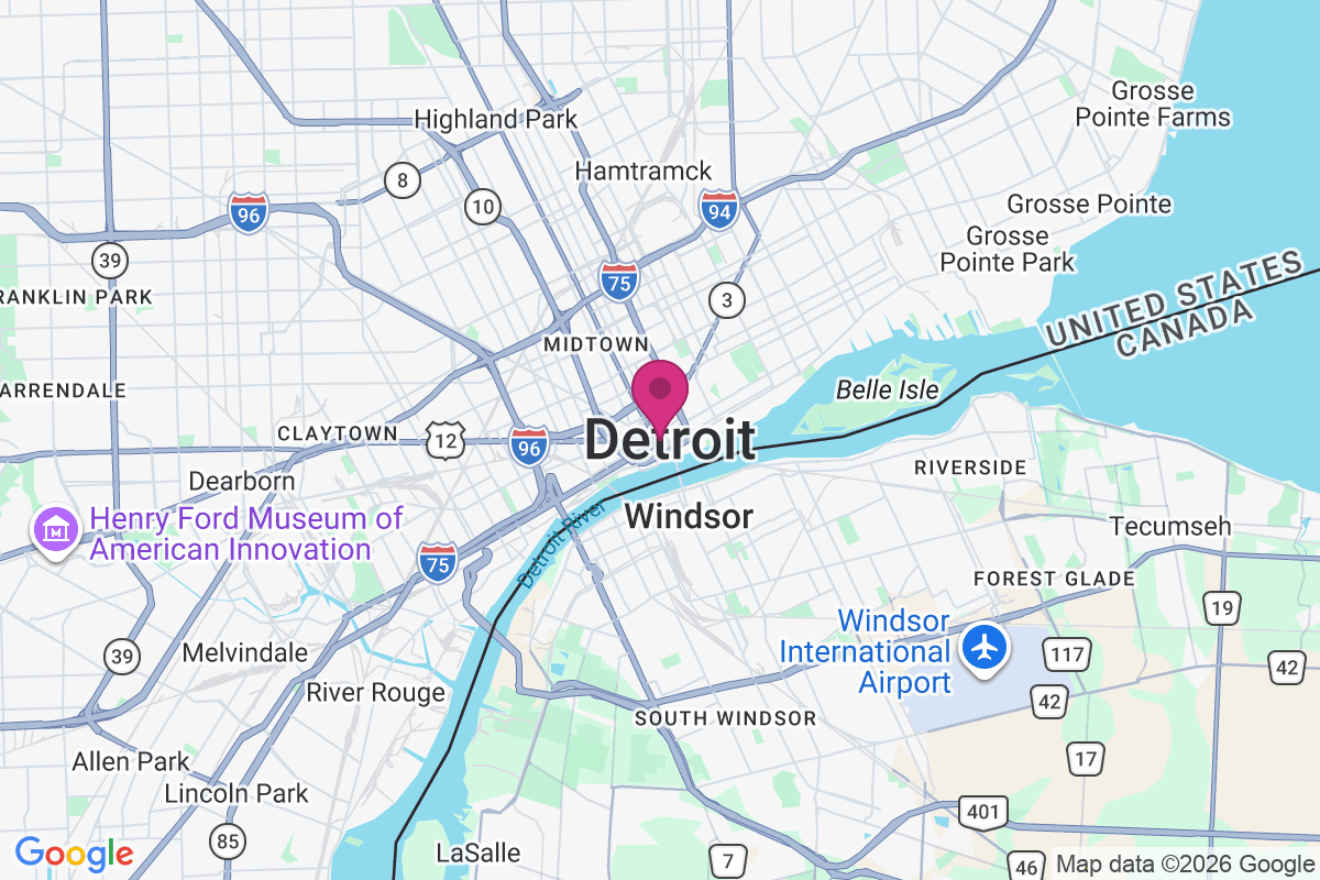 Carte de Detroit