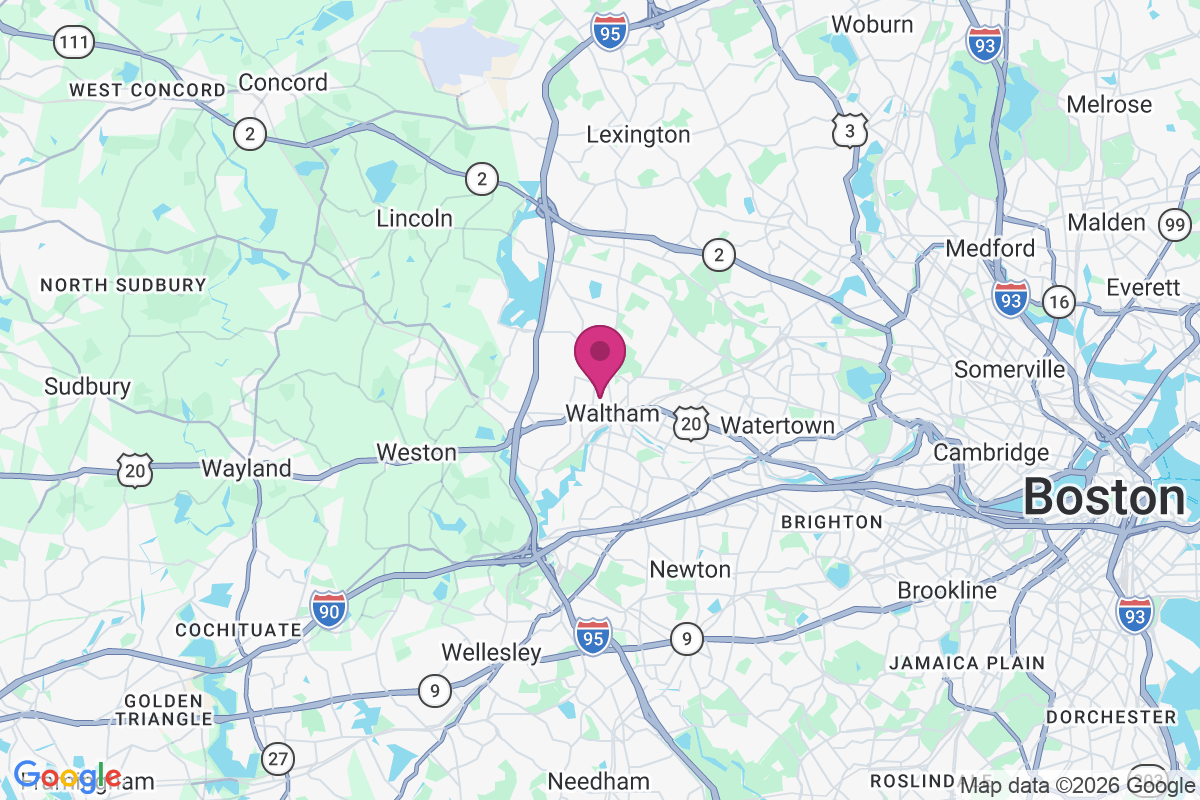 Carte de Waltham Highlands