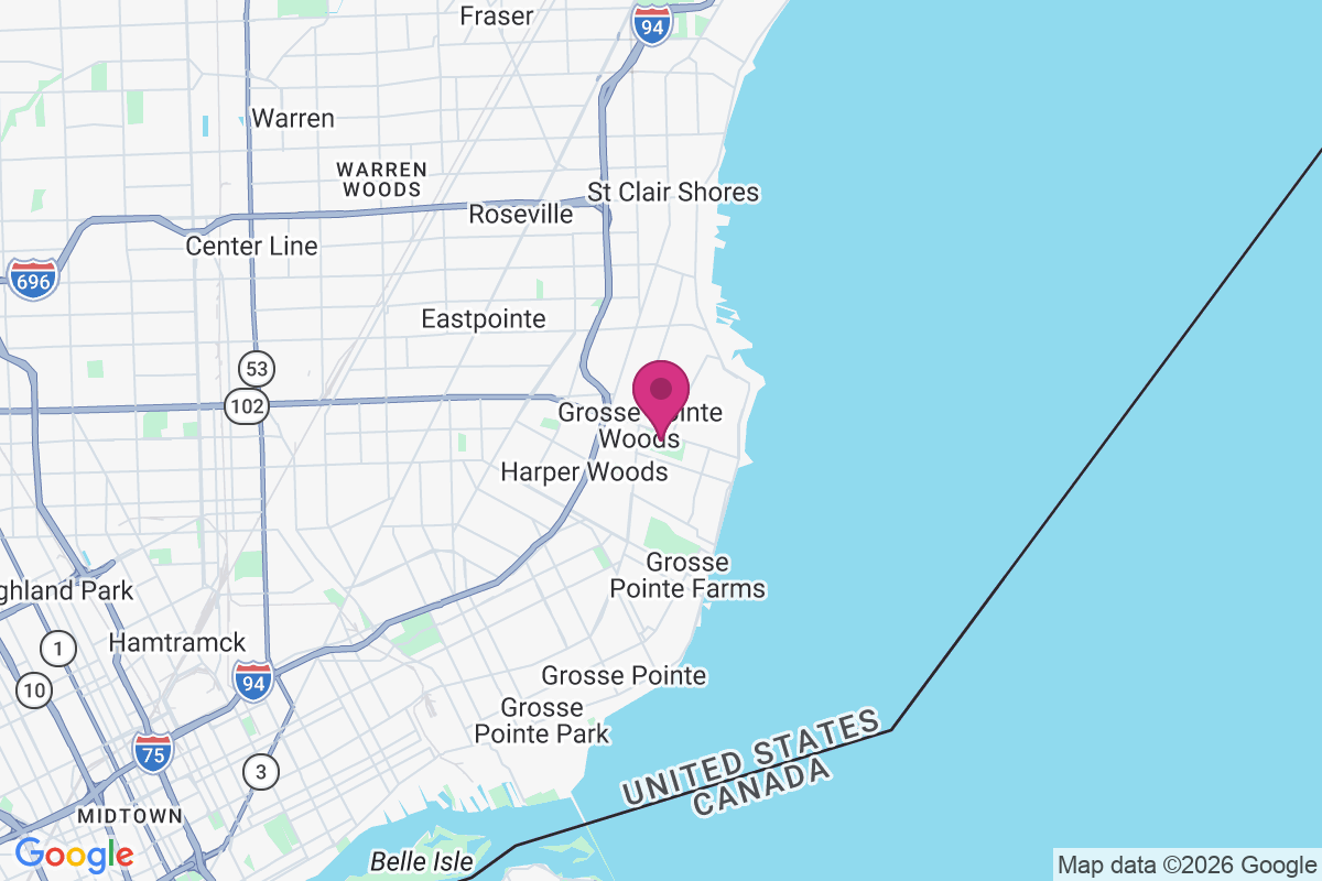 Carte de Grosse Pointe Woods