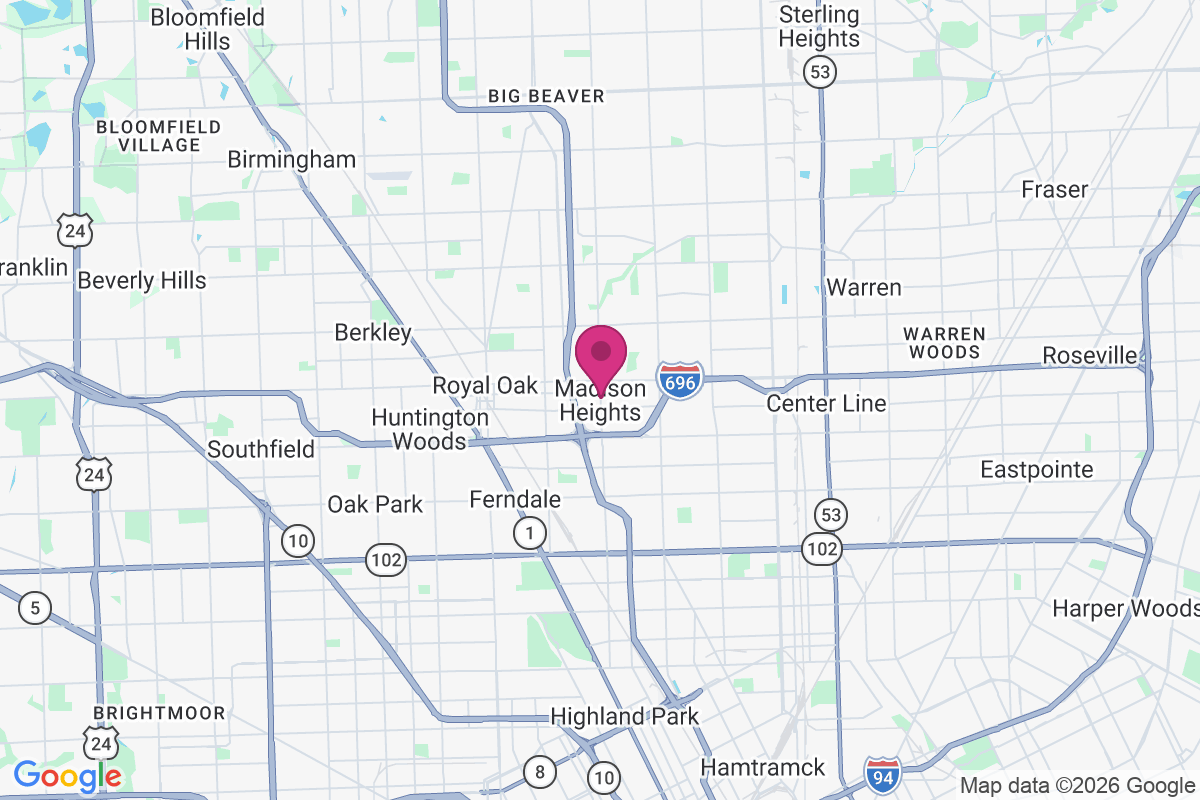 Carte de Madison Heights