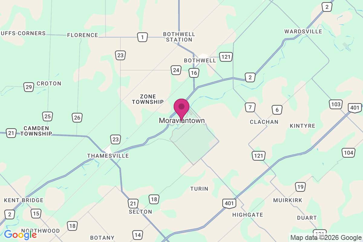 Carte de Moraviantown