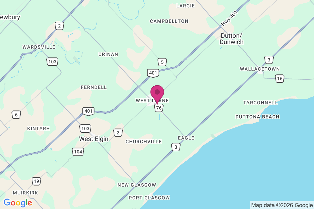 Carte de West Lorne