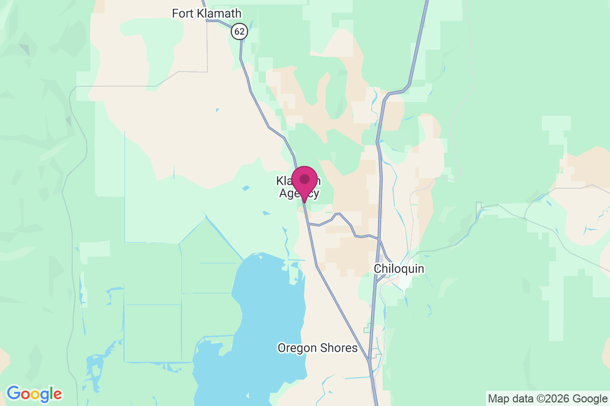 Carte de Klamath Agency