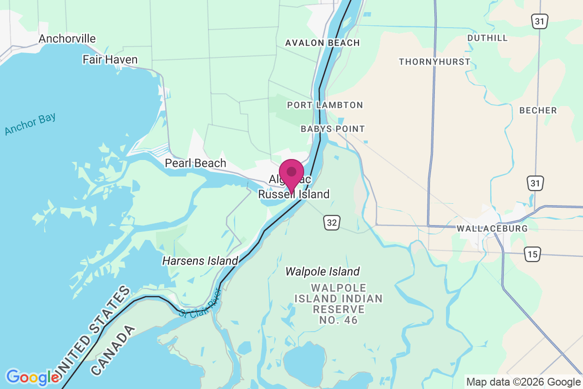 Carte de Pointe aux Chenes