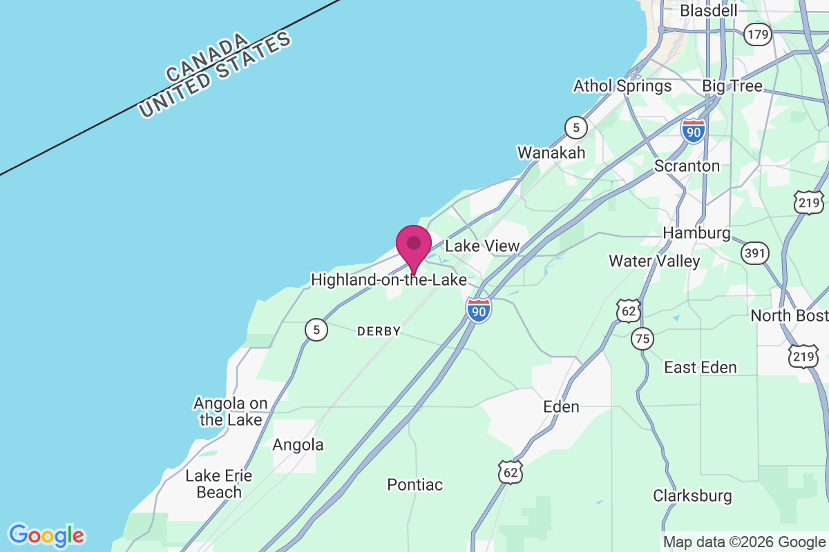 Carte de Highland-on-the-Lake