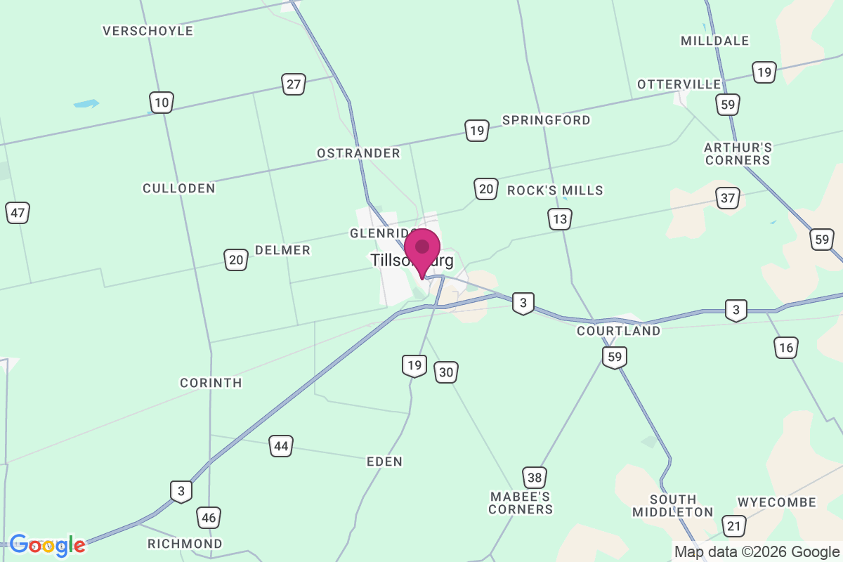 Carte de Tillsonburg