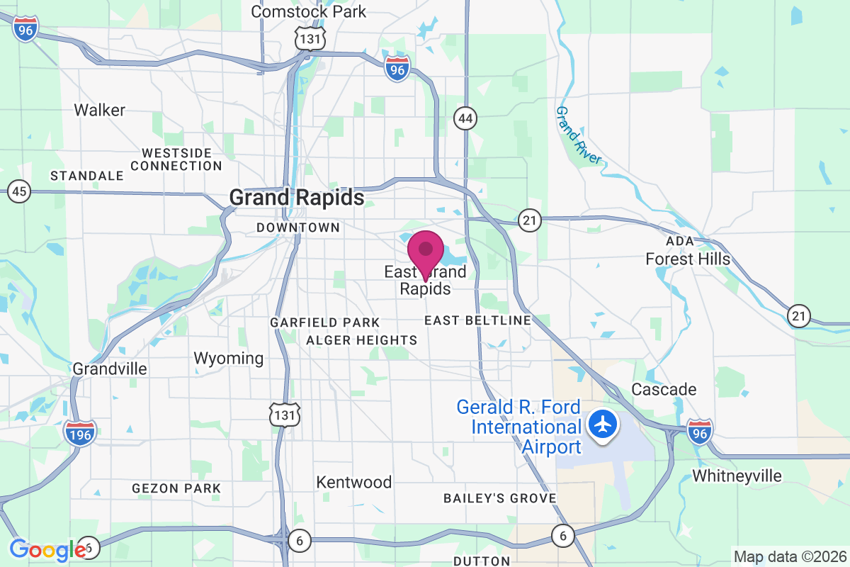Carte de East Grand Rapids