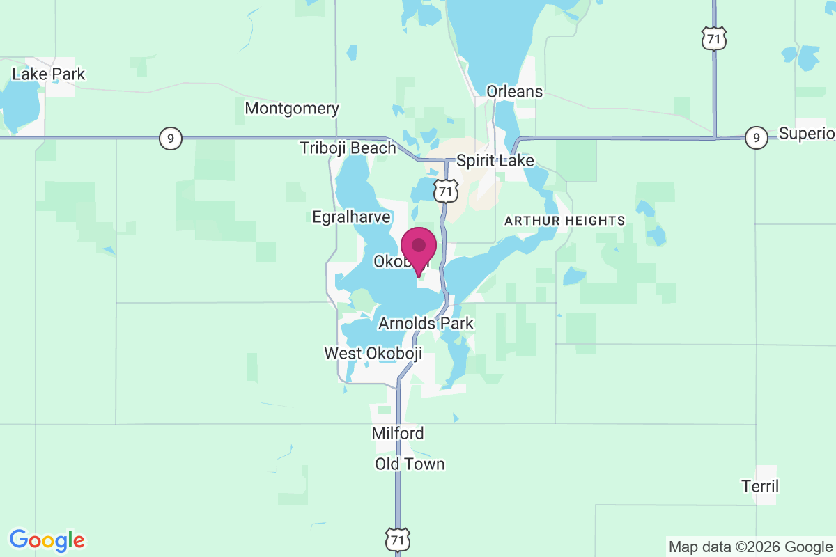 Carte de Okoboji