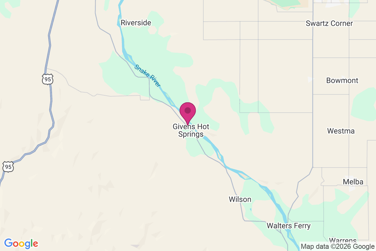 Carte de Givens Hot Springs