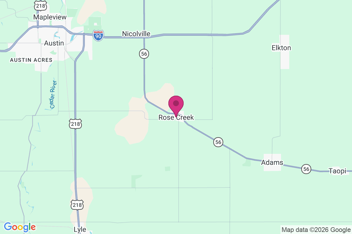 Carte de Rose Creek