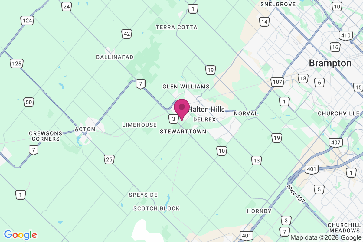 Carte de Halton Hills