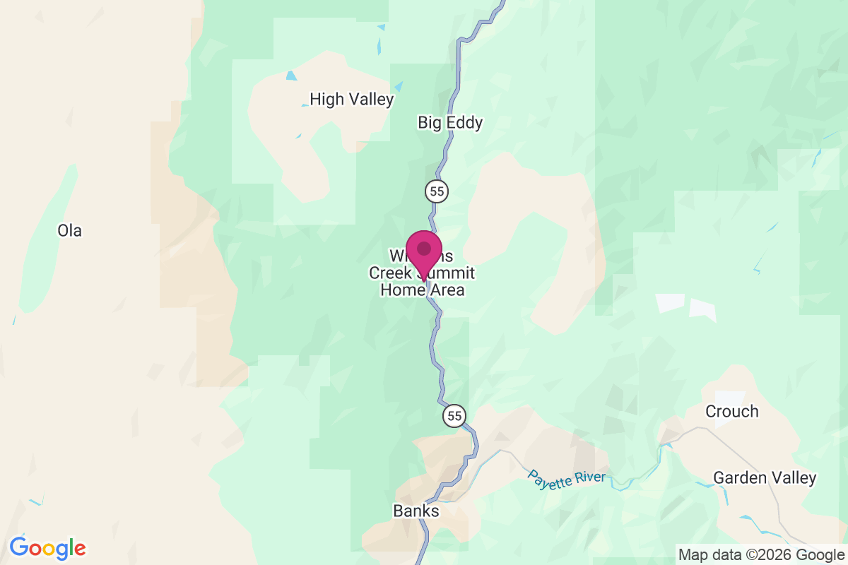 Carte de Williams Creek Summit Home Area