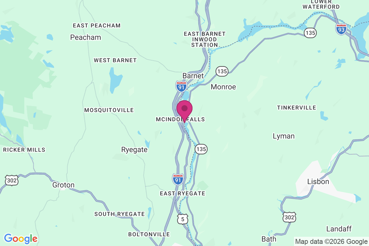 Carte de McIndoe Falls
