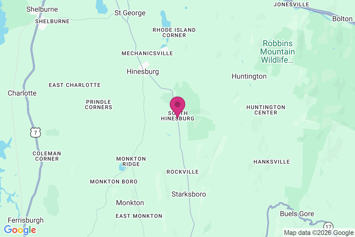 Carte de South Hinesburg