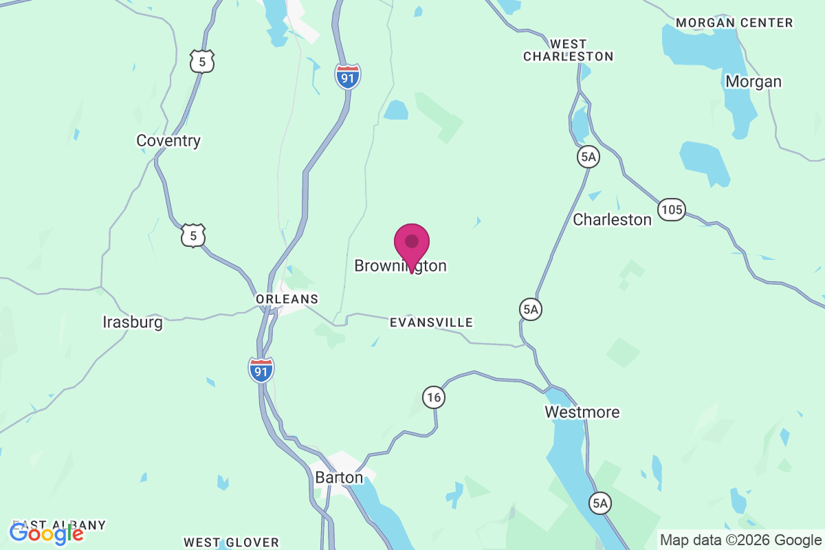 Carte de Brownington Center