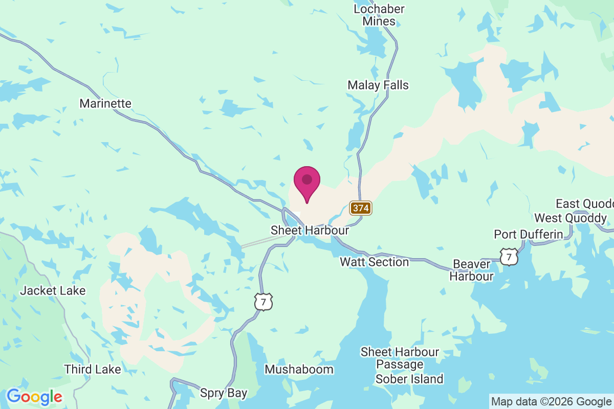Carte de Sheet Harbour