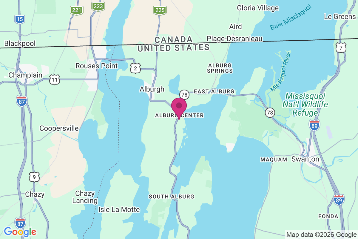 Carte de Alburg Center