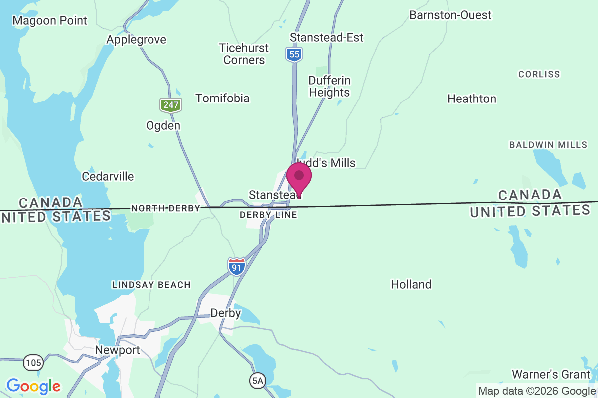 Carte de Stanstead Plain