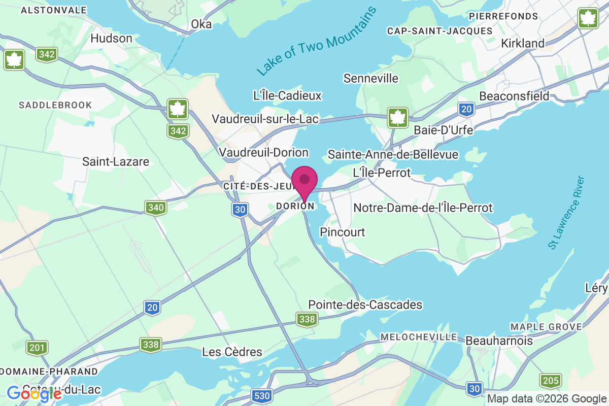 Carte de Dorion-Vaudreuil
