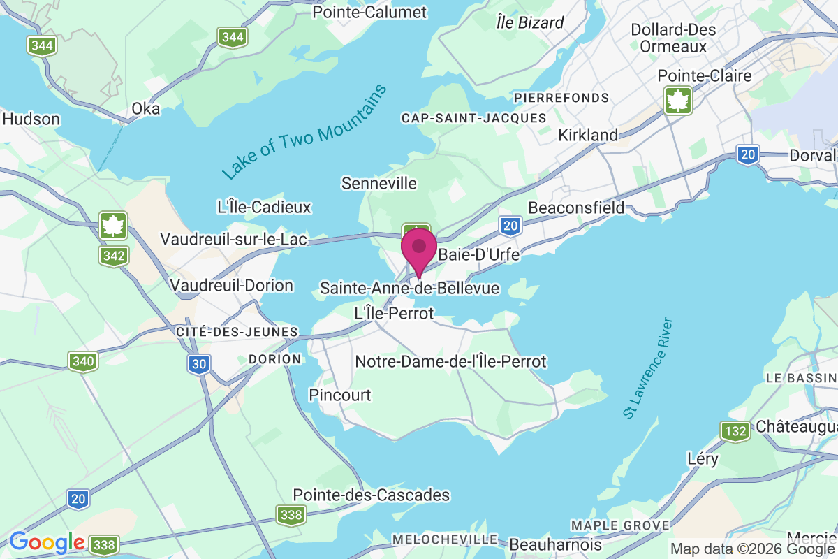 Carte de Sainte-Anne-de-Bellevue