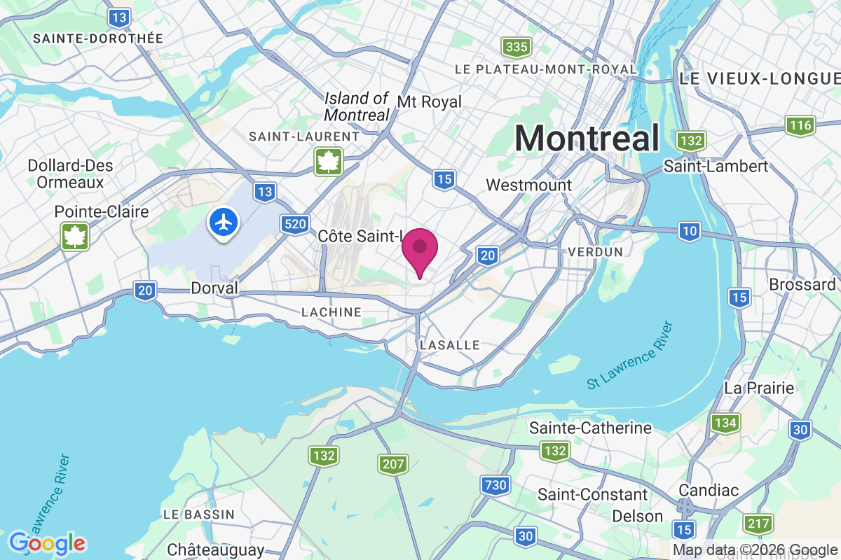 Carte de Montréal-Ouest