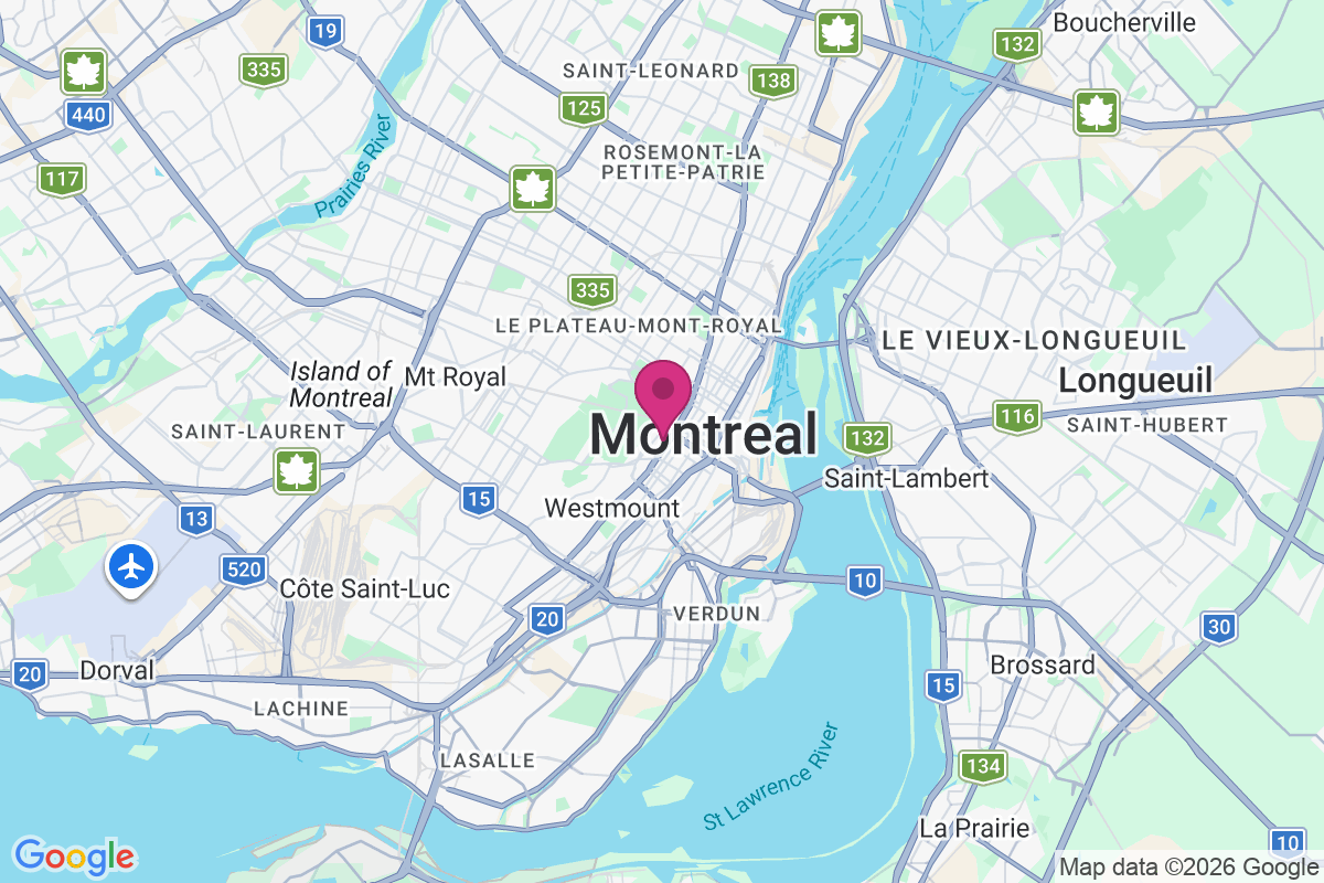 Carte de Montréal