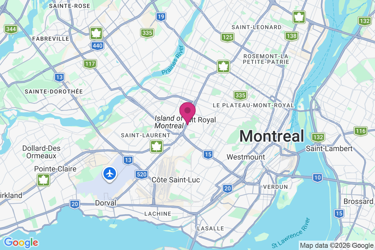 Carte de Ville Saint Laurent
