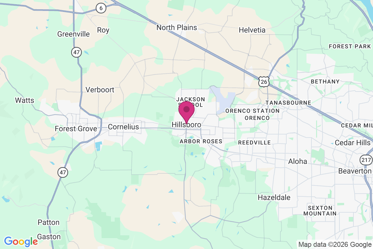 Carte de Hillsboro