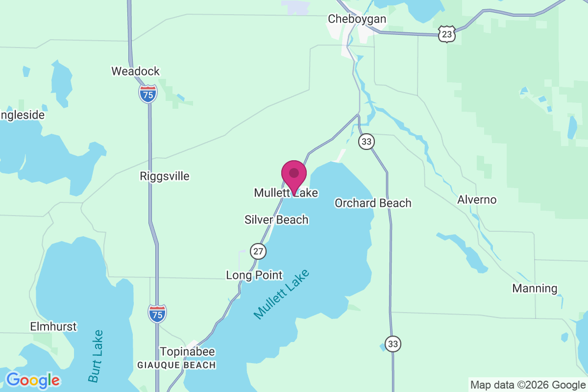 Carte de Mullett Lake