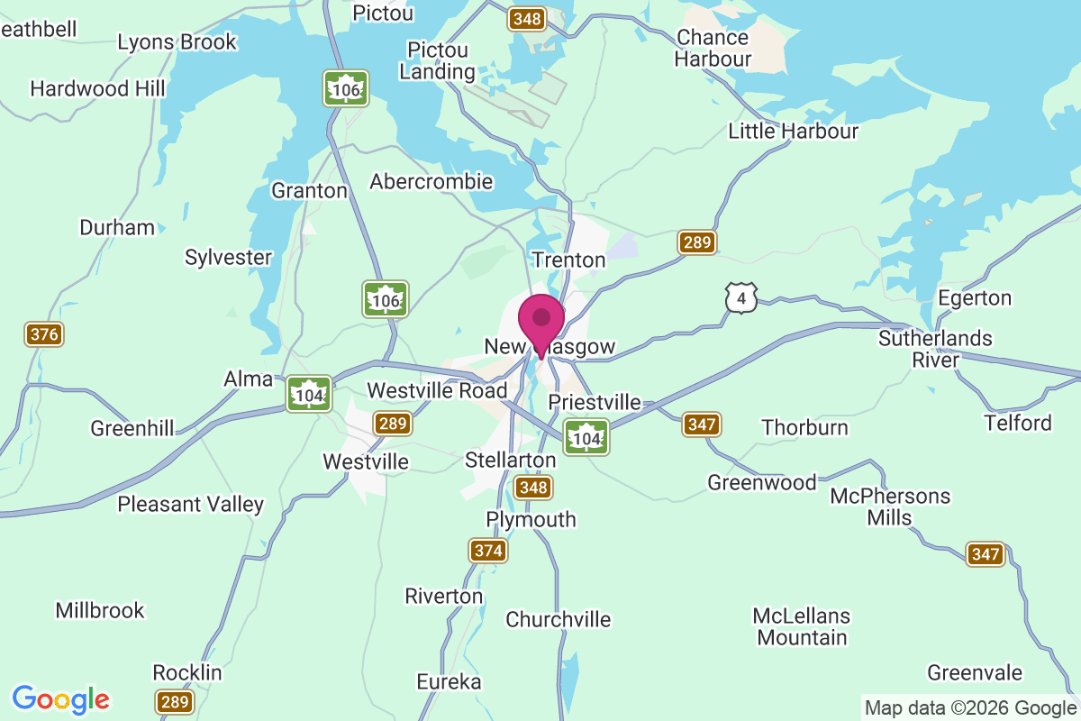 Carte de New Glasgow