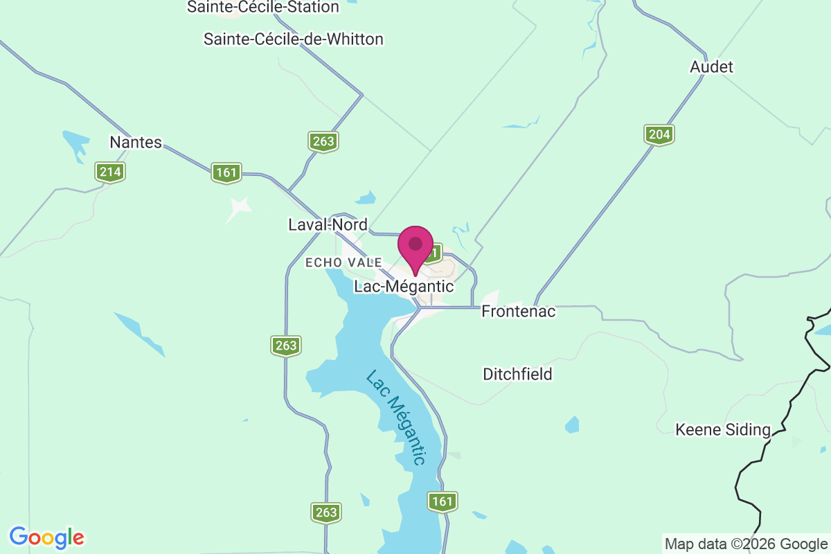 Carte de Lac-Mégantic