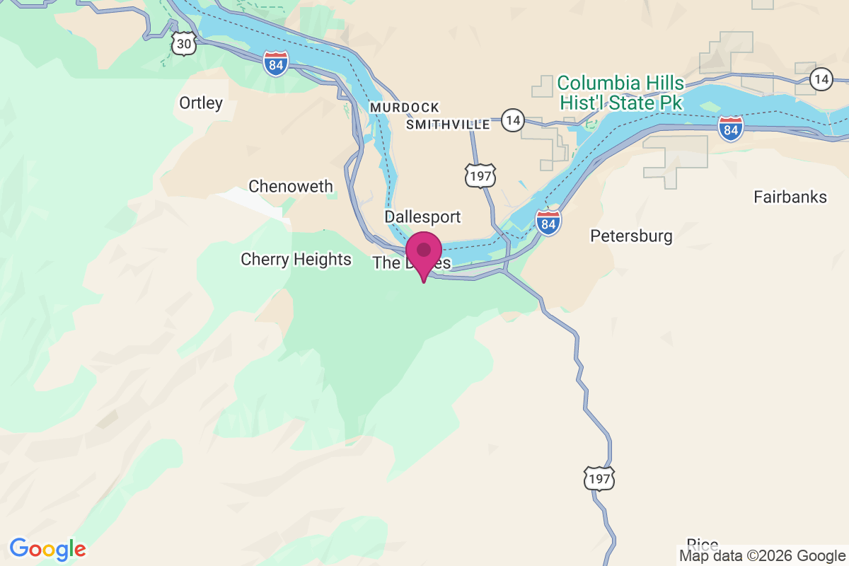 Carte de The Dalles