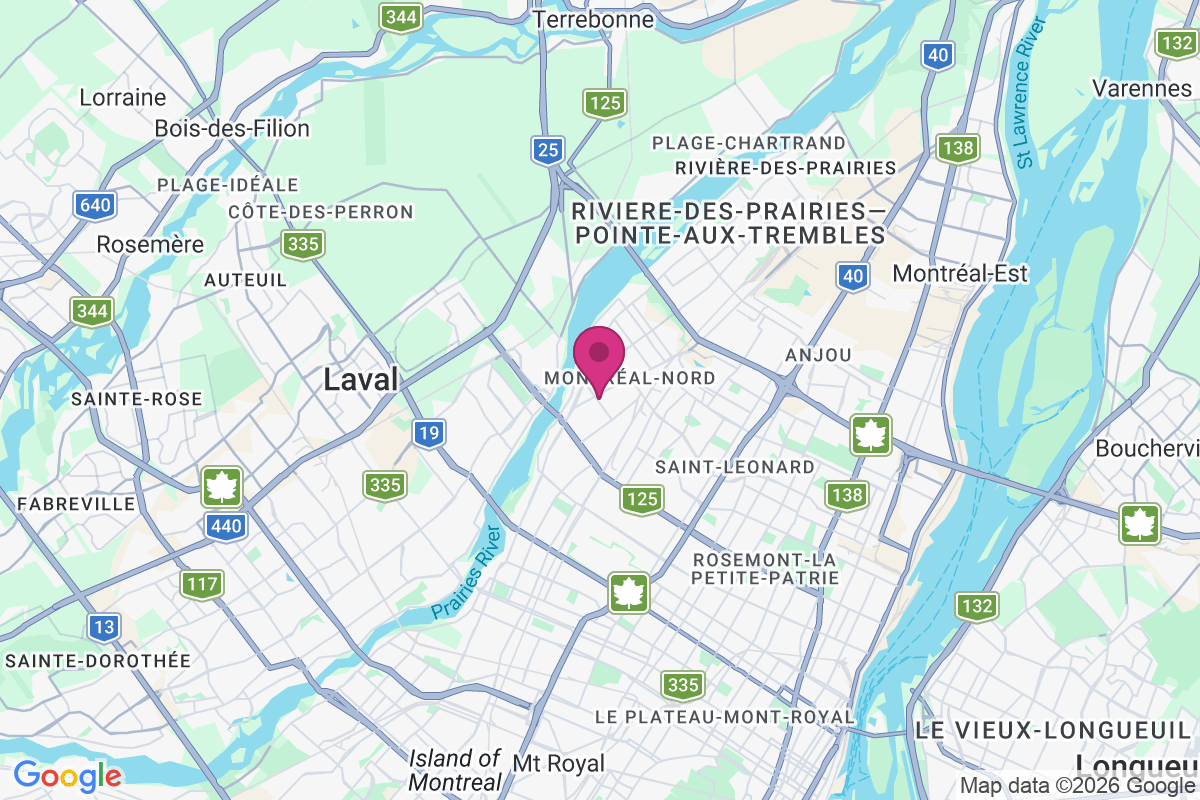 Carte de Montréal-Nord