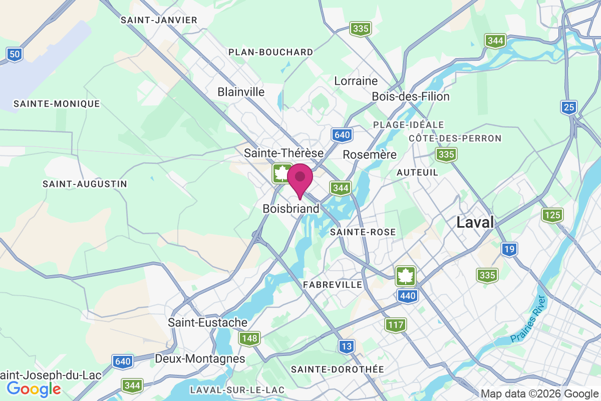 Carte de Boisbriand