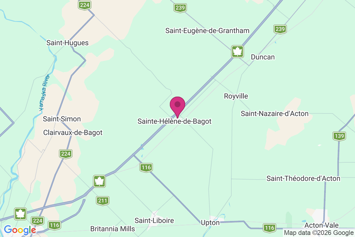 Carte de Sainte-Hélène-de-Bagot