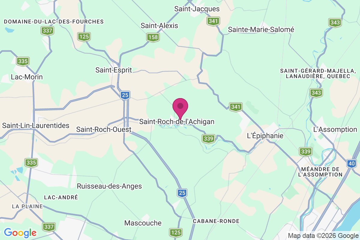 Carte de Saint-Roch-de-l'Achigan