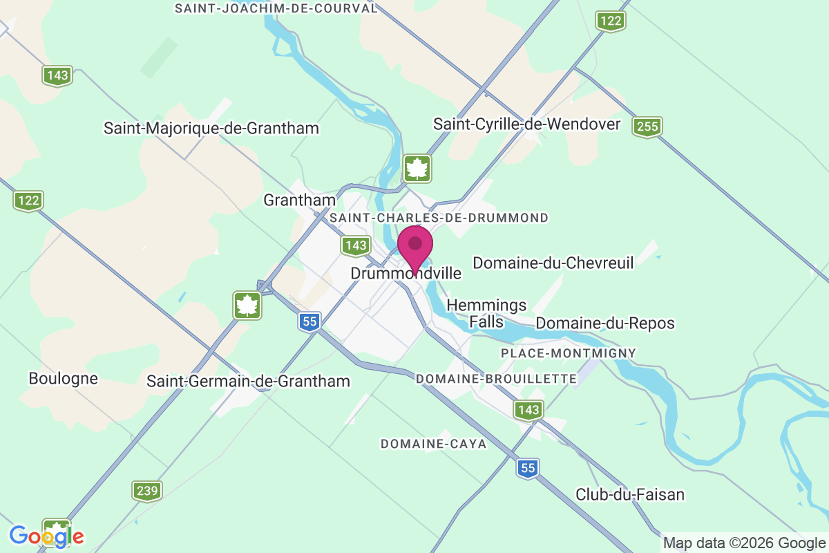 Carte de Drummondville