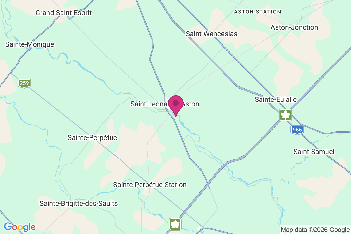 Carte de Saint-Léonard-d'Aston