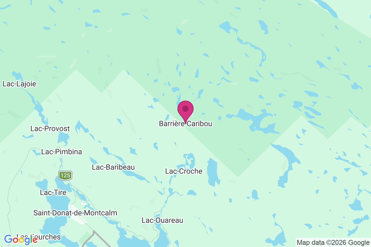 Carte de Barrière-Caribou